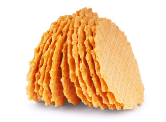 belgian sugar waffles isolated on a white background