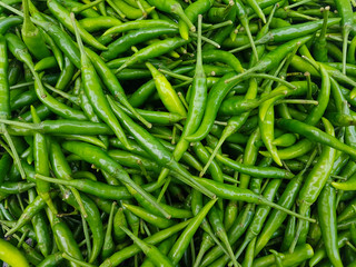 Full Frame Shot Of Green Chilies