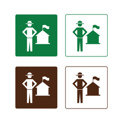 Park ranger sign set