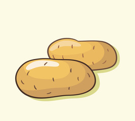 Illustration of two potatoes