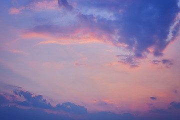 Orange sunset. Picture can be used as a background