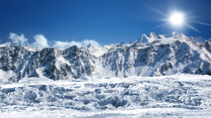 winter background of snow and frost 