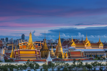 Wat phra keaw and Grand palace at Bangkok City, Thailand