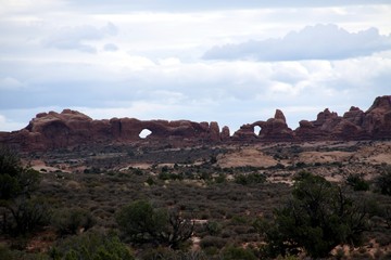 Fototapeta na wymiar Beautiful Landscape of Arches NP - Utah - USA 