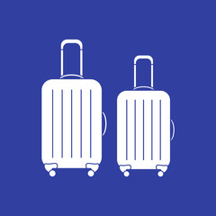 Vector illustration of suitcases for travel. Summer time, vacation.