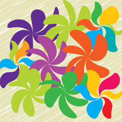 Abstract Whimsical Flower Background