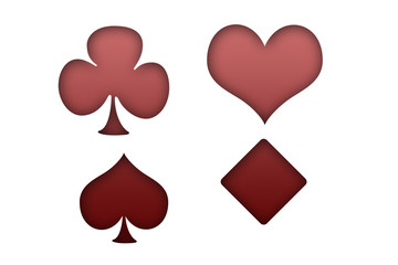 Símbolo de cartas de poker. 