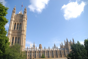 Victoria tower of Palace of Westminster, London