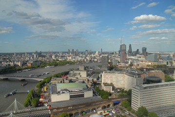 View of City of London - River Thames, St. Paul´s Cathedral, Walkie-Talkie