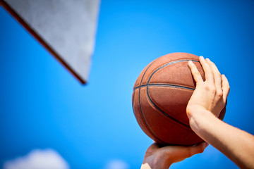 man holding a basketball