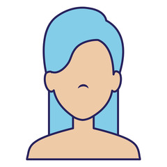 beautiful woman shirtless avatar character vector illustration design