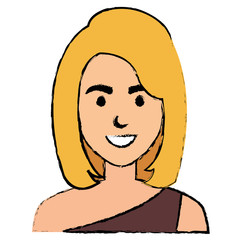 beautiful woman avatar character vector illustration design