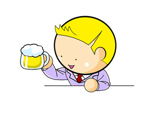 乾杯するビジネスマン