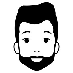 young man head avatar character