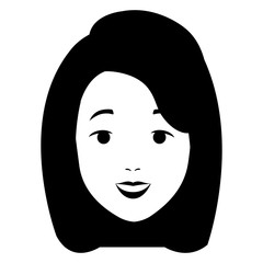 beautiful woman head avatar character