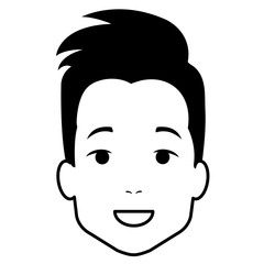 young man head avatar character
