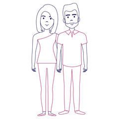 lovers couple avatars characters