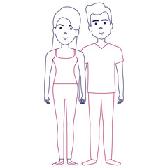 lovers couple avatars characters