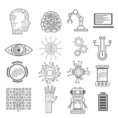 Artificial intelligence icons icon vector illustration graphic design