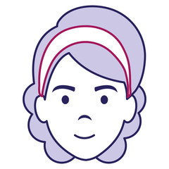 beautiful woman head avatar character