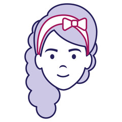 beautiful woman head avatar character