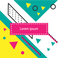 Memphis Style Background Template