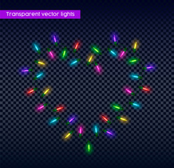 Transparent christmas lights holiday decoration