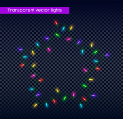 Transparent christmas lights holiday decoration