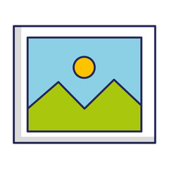 landscape snapshot isolated icon
