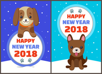 Happy New Year Collection Vector Illustration