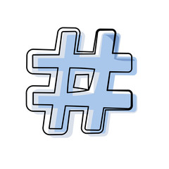 Hashtag social symbol