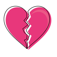 Heart broken symbol