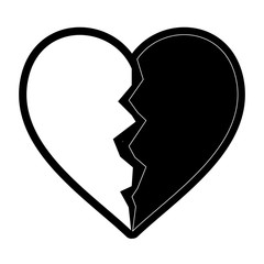 Heart broken symbol