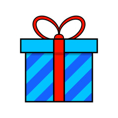christmas present simple icon for christmas design isolated on white background