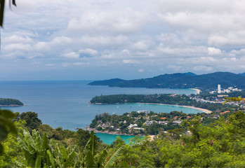Fototapeta na wymiar Kata Karon viewpoint at Phuket island, Thailand