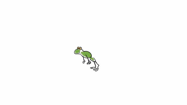 Frog jumping ( Seamless Loop Animation) 