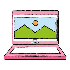 laptop computer isolated icon vector illustration design