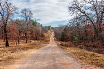 Country road in Oklahoma.