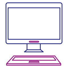 desktop computer isolated icon vector illustration design