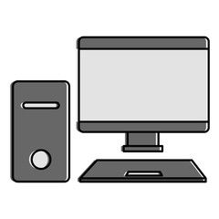 desktop computer isolated icon vector illustration design