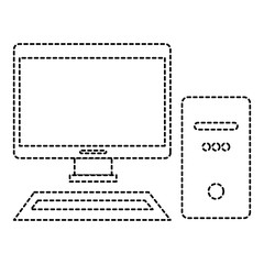 desktop computer isolated icon vector illustration design