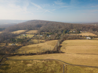Fototapeta na wymiar Aerial of Farmland New Jersey