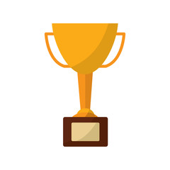trophy cup icon image vector illustration design 