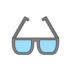 glasses square frame icon image vector illustration design 