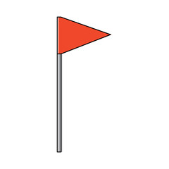 golf flag icon object mark target vector illustration