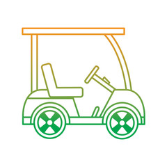 golf sport car vehicle transport vector illustration