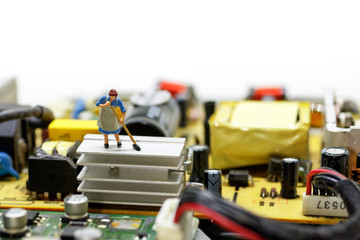 Fototapeta premium miniature cleaning
