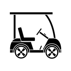 golf sport car vehicle transport vector illustration