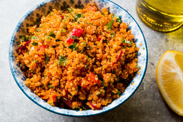 Turkish Traditional Bulgur Salad Kisir