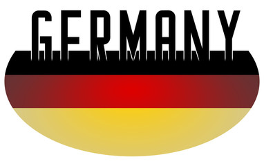 Illustration logo flag of Germany official symbols isolated